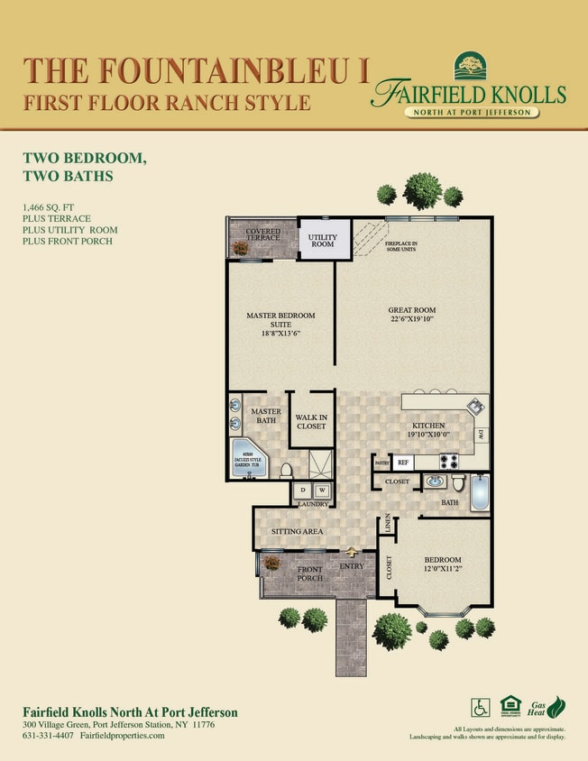 Floor Plan - The Fountainbleu I
