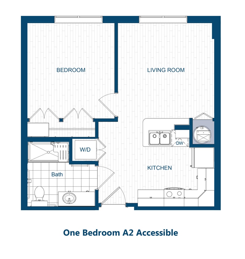 Floor Plan - 1-Bed A2 Accessible