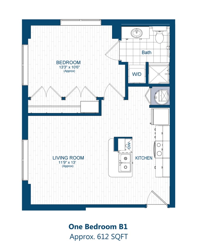 Floor Plan - 1-Bed B1