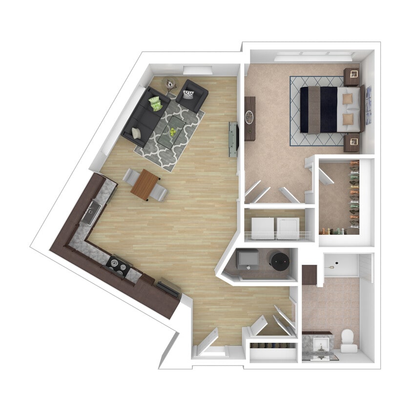 The Linden - Ivy - 1 Bed, 1 Bath, 740 sq. ft. - Ivy
