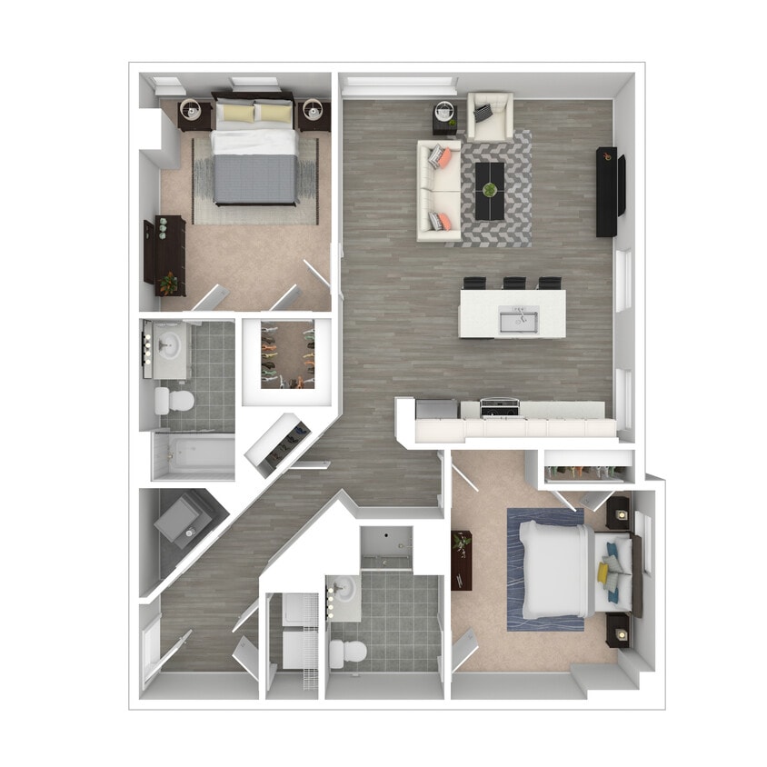 Floor Plan - 2B Affordable (income guidelines apply)