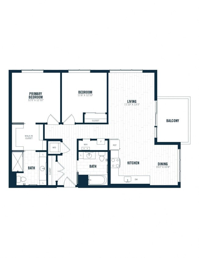 Floor Plan - C7 | 2 Bed | 2 Bath