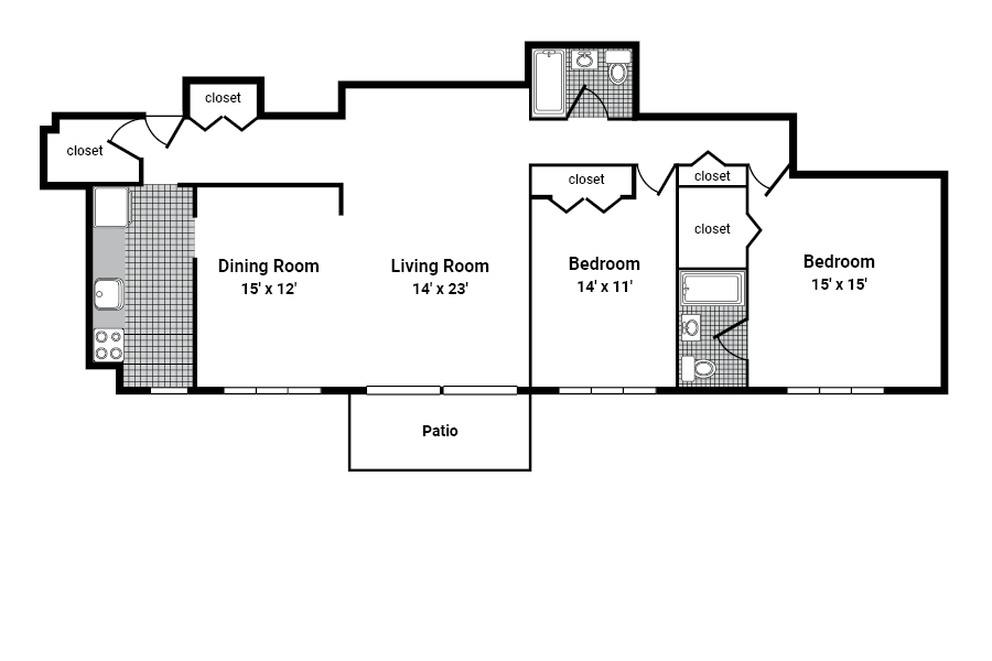 2 Bedroom | 2 Bathroom - 2 Bedroom 2 Bath