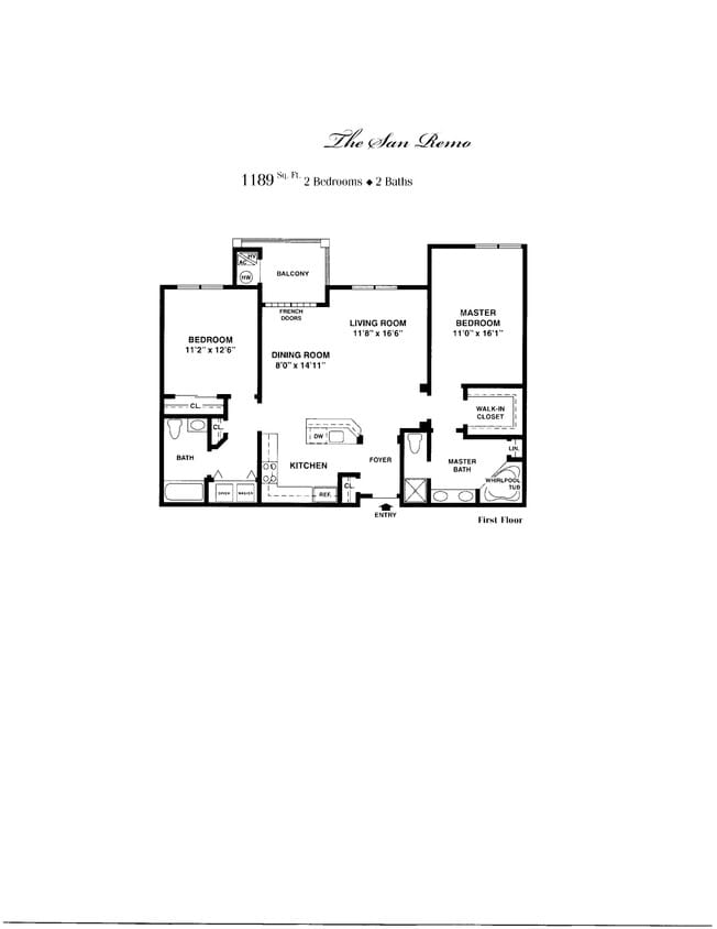 Floor Plan - $3.82/sq.ft. - San Remo