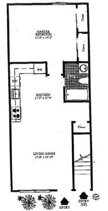 1BR/1BA - The Pine Lower