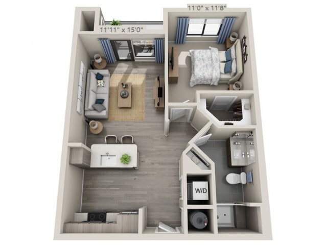 Floor plans are artist’s rendering. All dimensions are approximate. Actual product and specifications may vary in dimension or detail. Not all features are available in every apartment. Prices and availability are subject to change. - A2