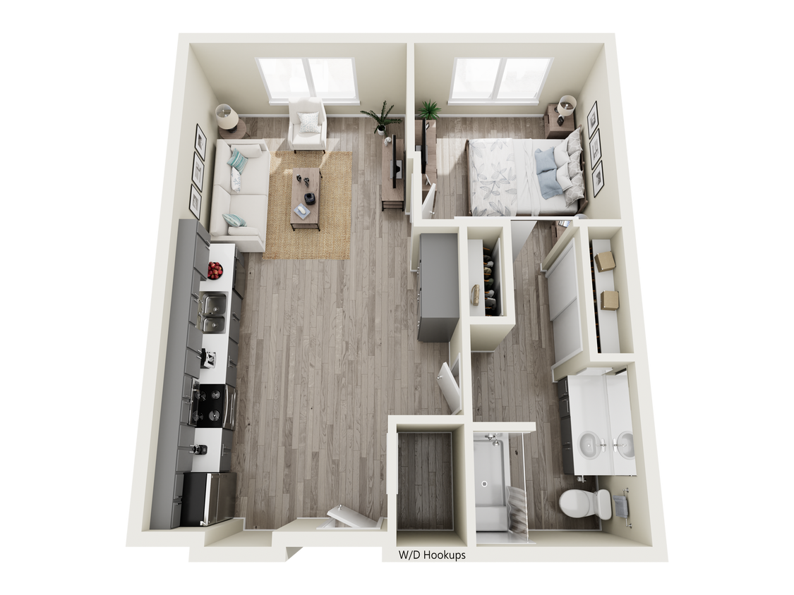 Floor Plan - 1 Bedroom