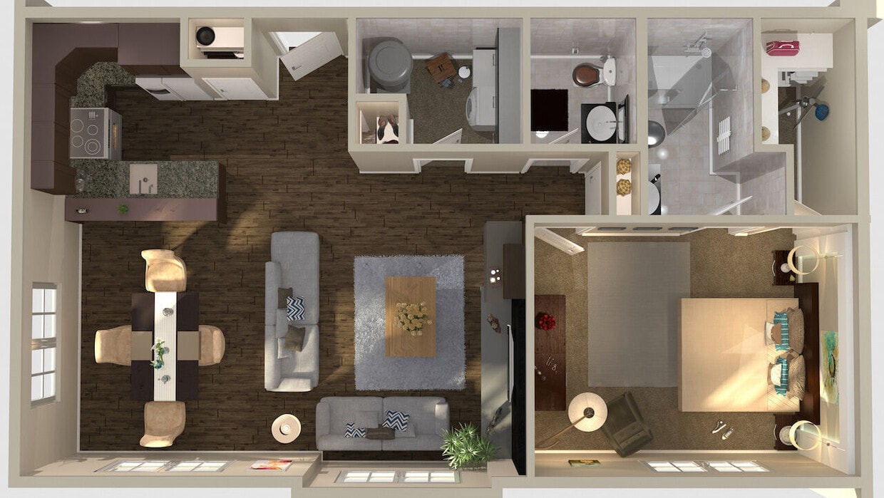 Floor Plan - One Bedroom Apartment