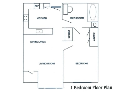 Floor Plan - One Bedroom