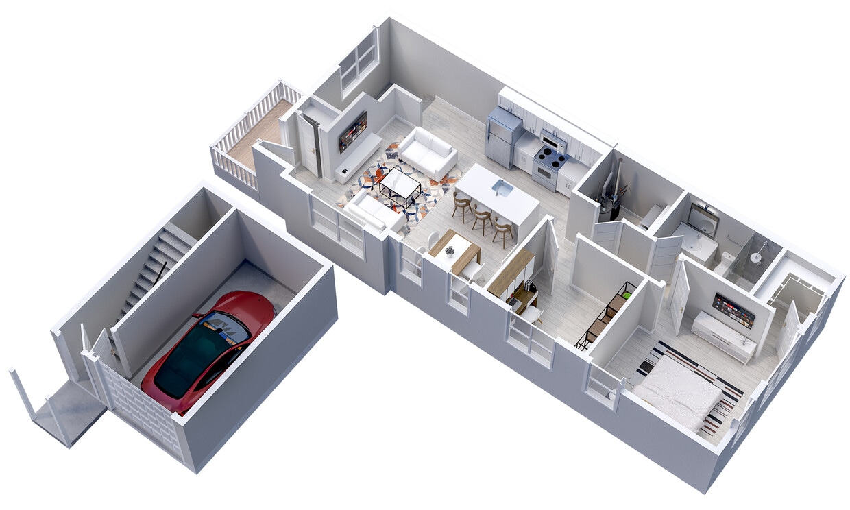 1 Bedroom w/Study - 1 Bedroom Study