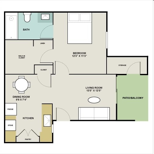 1BR/1BA - Heritage