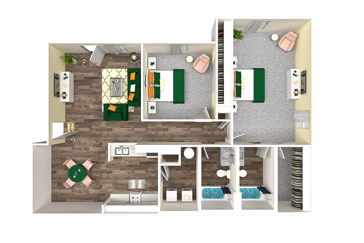 Two Bedroom Two Bathroom - Two Bedroom Two Bathroom