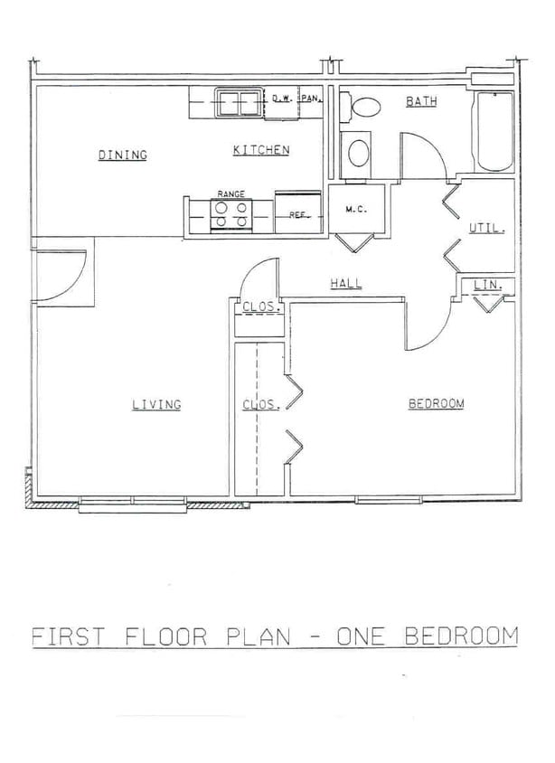 Floor Plan - 1 Bedroom 1 Bathroom