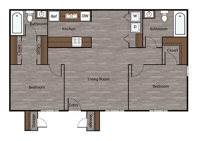 Floor Plan - Two Bedroom