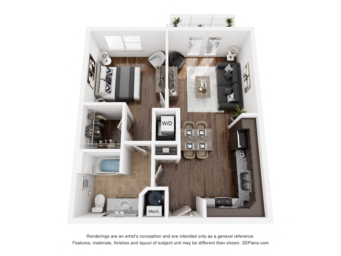 Floor Plan - One Bedroom