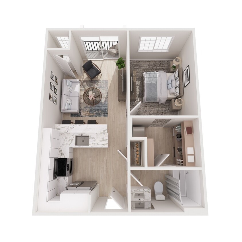 Floor Plan - Magnolia (1 Bedroom)