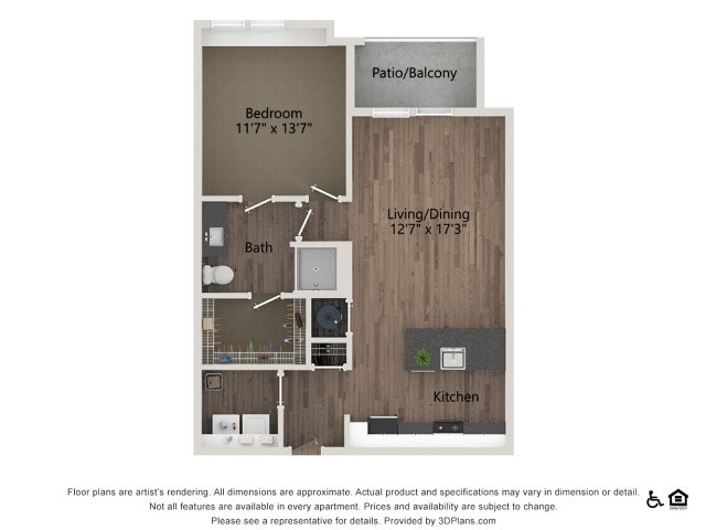 A2B | 1 bed 1 bath | 769 sq ft - A2B