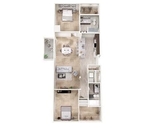 Floor Plan - 2x2 - D4