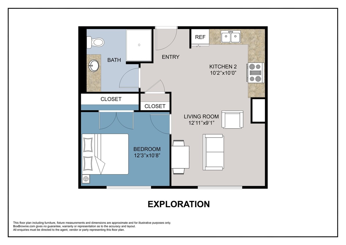 Floor Plan - Exploration - One Bedroom