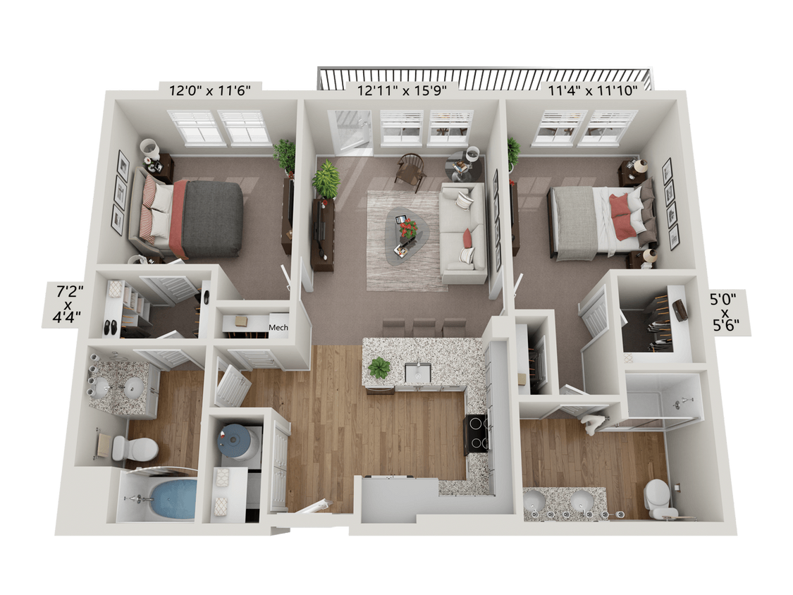 Floor Plan - B2 - Carolina