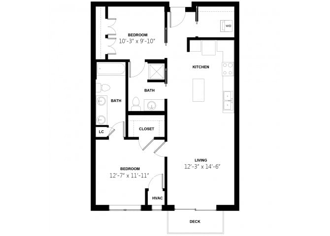 Floor Plan - Two Bedroom 7