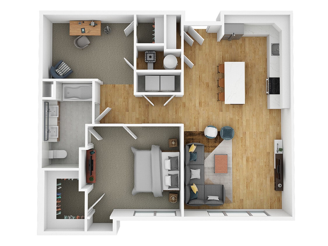 One Bedroom + Den - The Hudson
