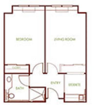 1BR/1BA - One Bedroom