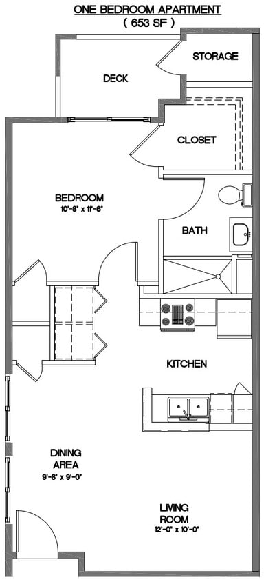 Floor Plan - 1 Bedroom