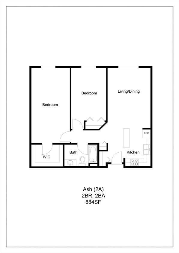 Floor Plan - Ash (2A)