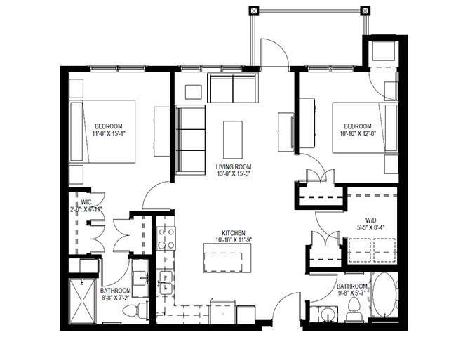 Floor Plan - Two Bedroom B