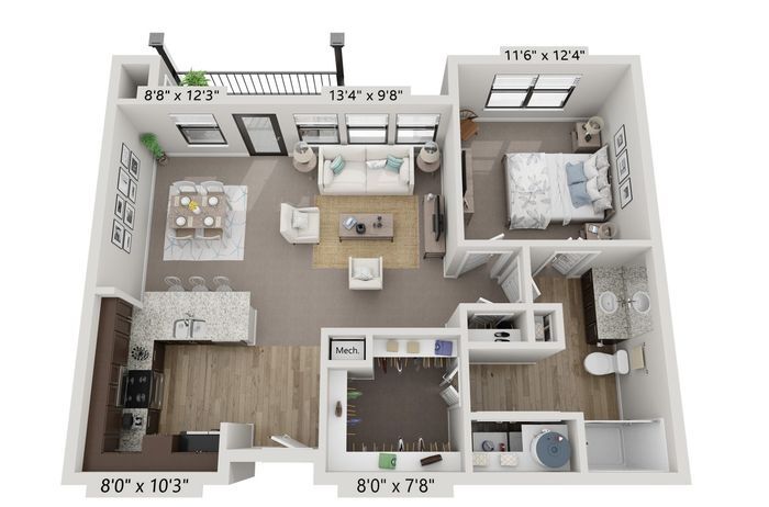 Floor Plan - 1x1 - A3