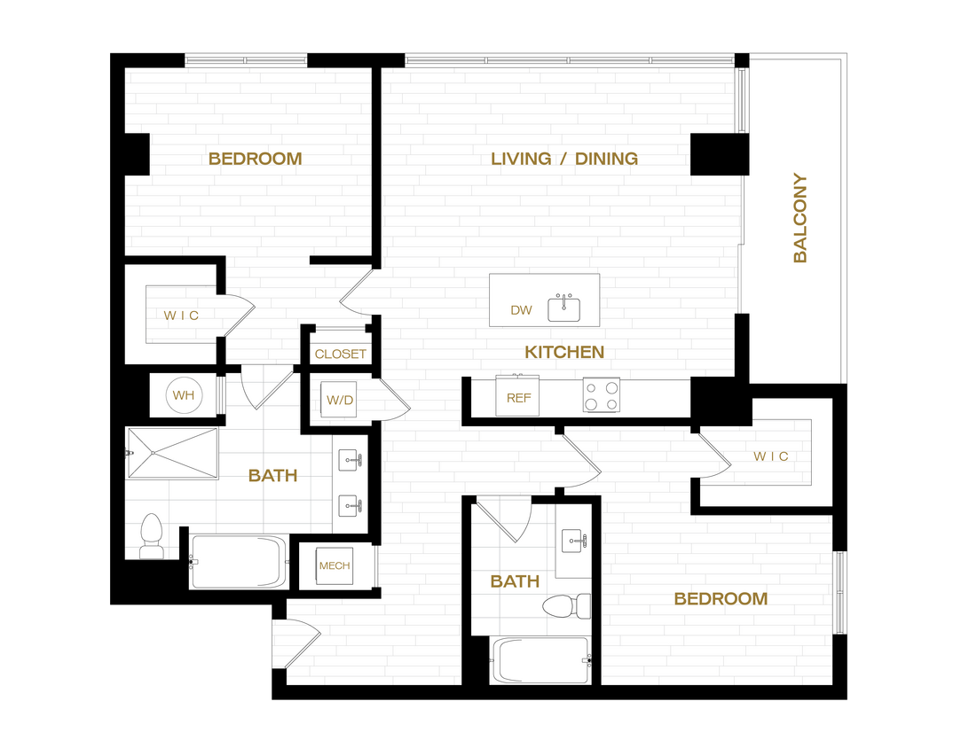 Floor Plan - 2 Bed/2 Bath-B5