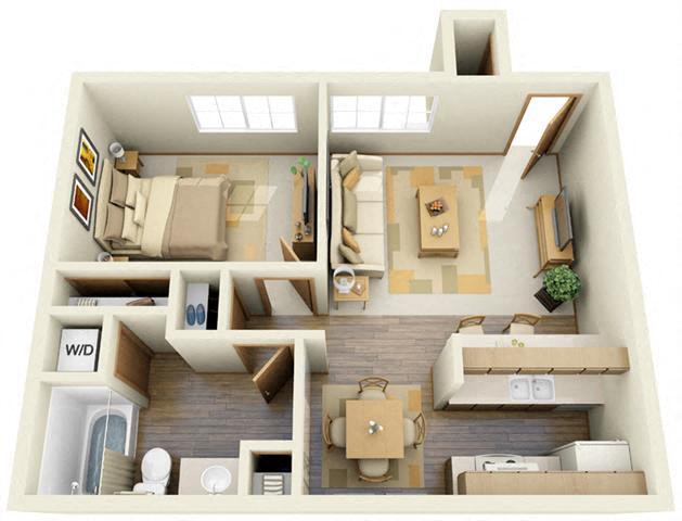 Floor Plan - One Bedroom B