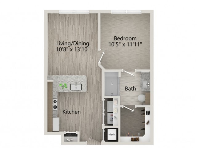 Floor plans are artist’s rendering. All dimensions are approximate. Actual product and specifications may vary in dimension or detail. Not all features are available in every apartment. Prices and availability are subject to change. - A1
