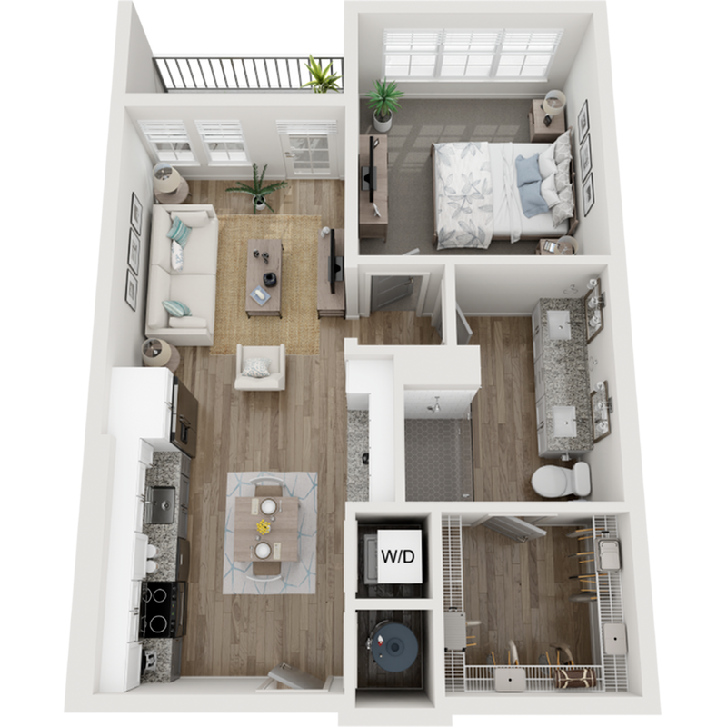 The Monarch | 684 SF | 1 BR/1BA Apartment - The Monarch
