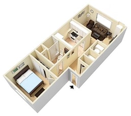 Floor Plan - 1 Bedroom