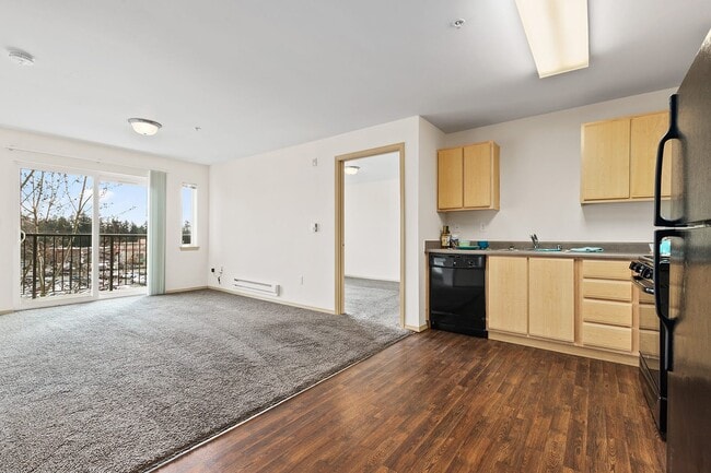 SHAG Interurban Senior Living Living Room and Kitchen - Interurban Senior Living Apartments
