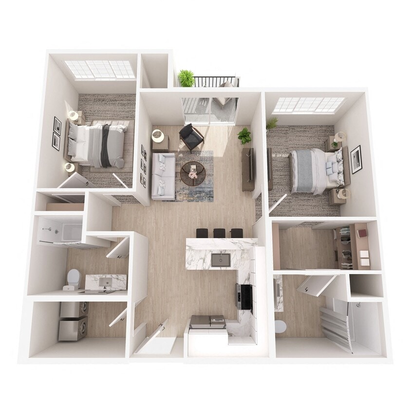 Floor Plan - 2 Bed 2 Bath