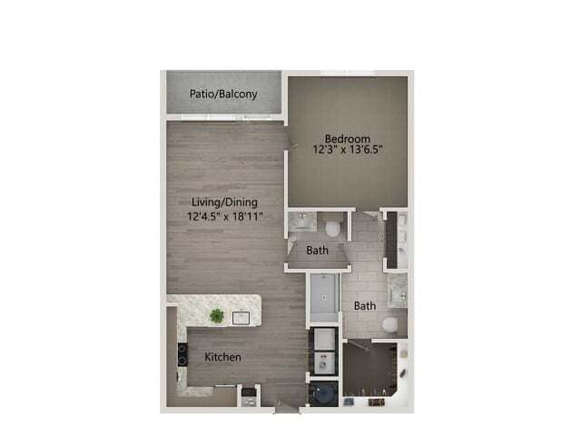 Floor plans are artist’s rendering. All dimensions are approximate. Actual product and specifications may vary in dimension or detail. Not all features are available in every apartment. Prices and availability are subject to change. - A4