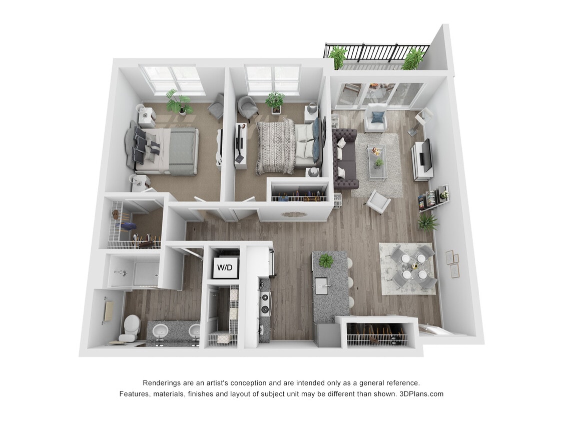 2BD/1BA Market Rate - Unit 2A - 2 BD/ 1 BA: Market Rate