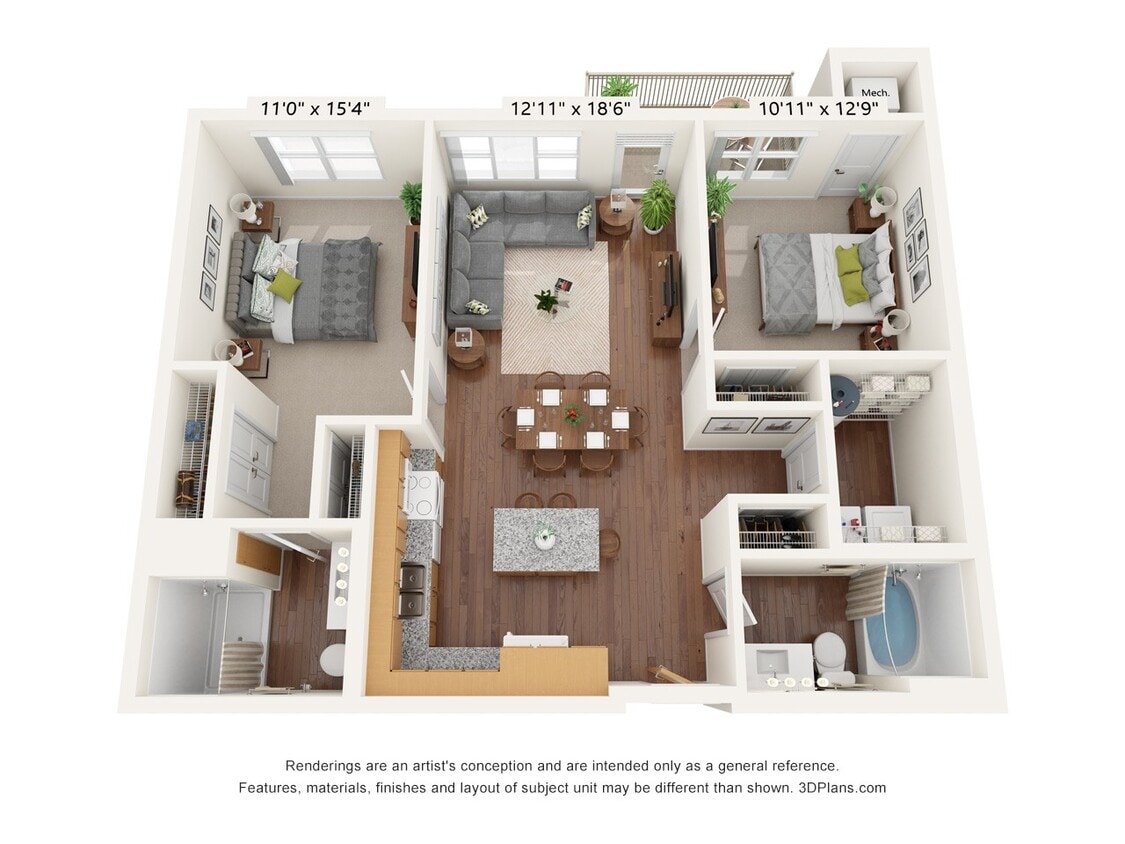 Floor Plan - Two Bedroom C