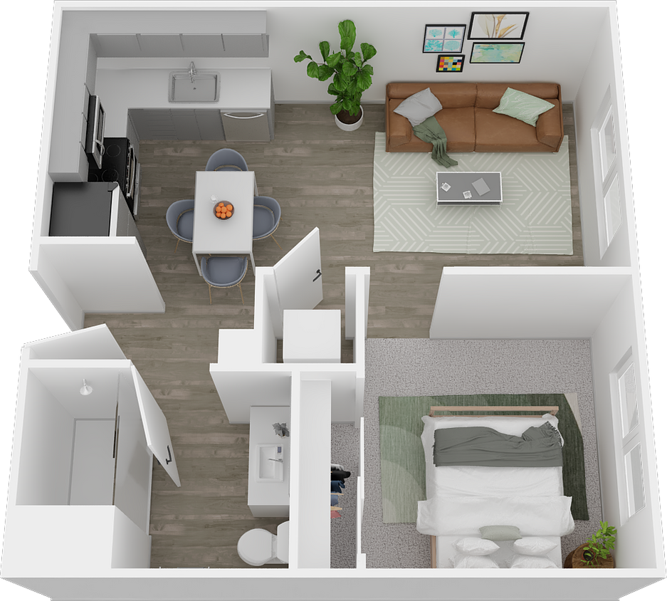 Floor Plan - 1 Bedroom