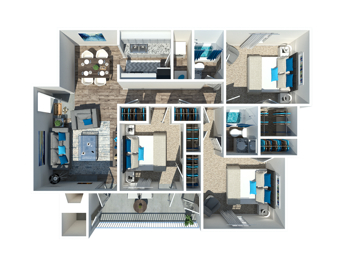 3 Bedroom 2 Bath - The Oak