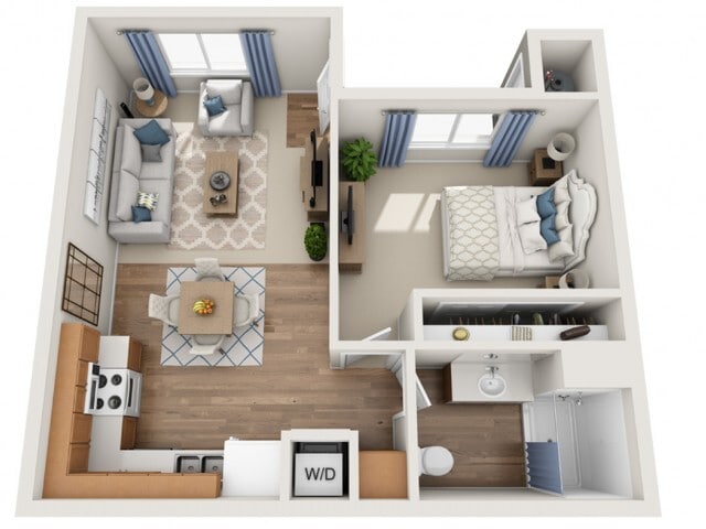 Floor plans are artist’s rendering. All dimensions are approximate. Actual product and specifications may vary in dimension or detail. Not all features are available in every apartment. Prices and availability are subject to change. - Buffet