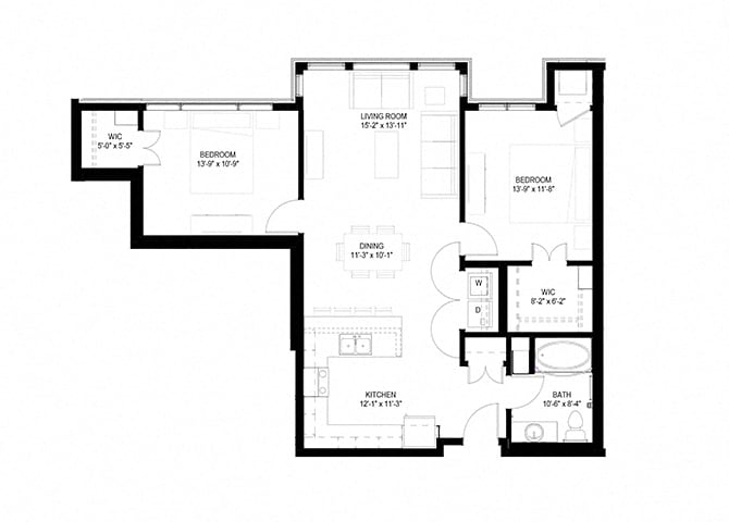 Floor Plan - Two Bedroom - A
