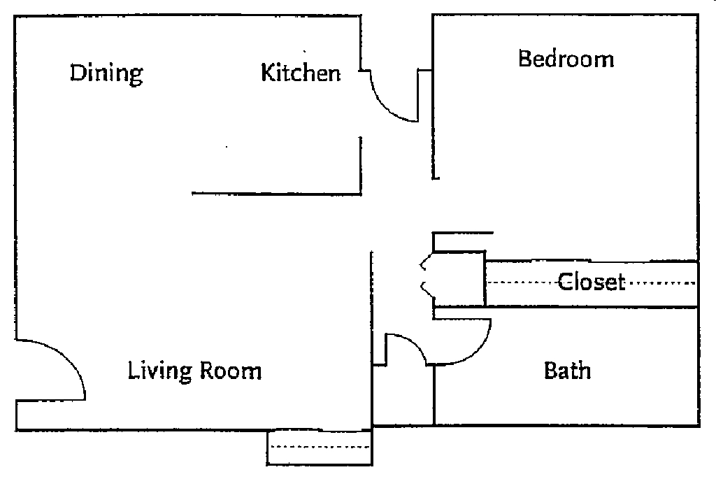 1BR/1BA - 1x1
