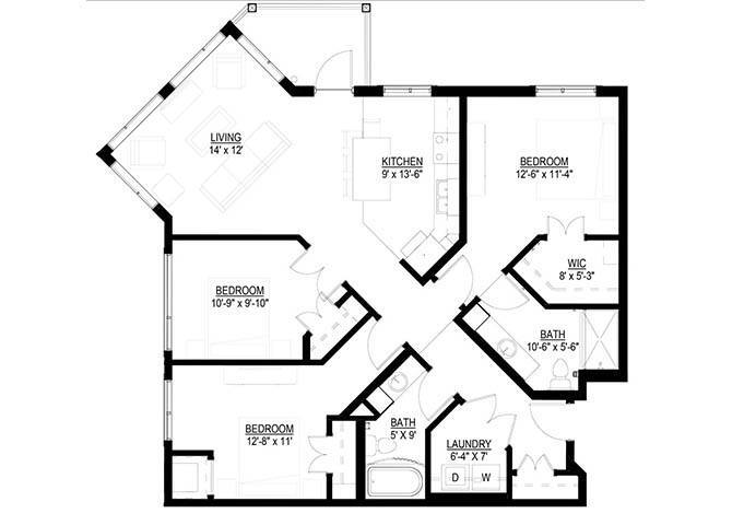 Floor Plan - Three Bedroom A