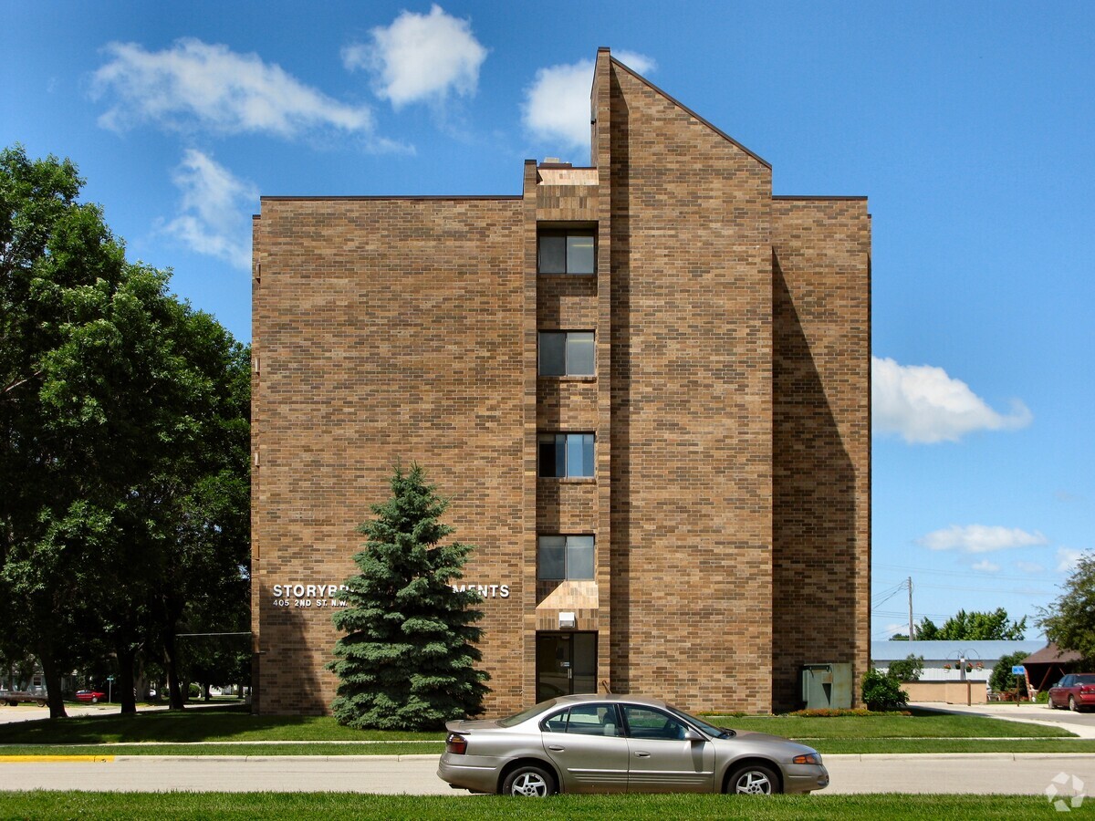 East elevation from across 4th Avenue NW - Storybrook Apartments