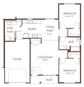 2BR/1BA - 60/2/M