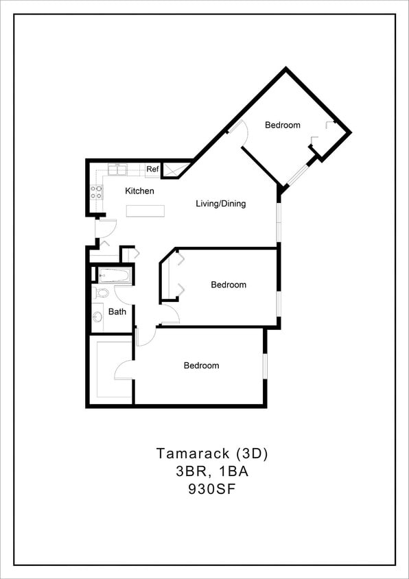 Floor Plan - Tamarack (3D)